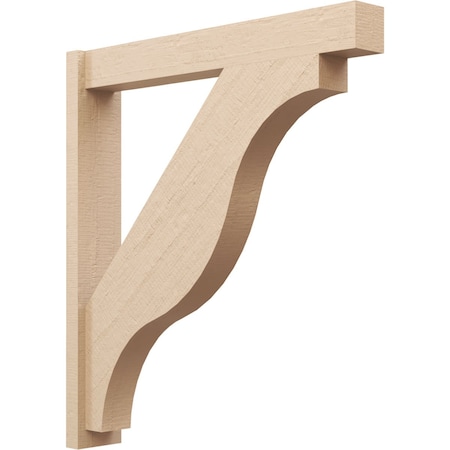 Ekena Millwork 6-in W x 38-in D x 42-in H Funston Block Rough Cedar Woodgrain TimberThane Outlooker, Primed Tan OUTUR060X38X42FST44RCPR